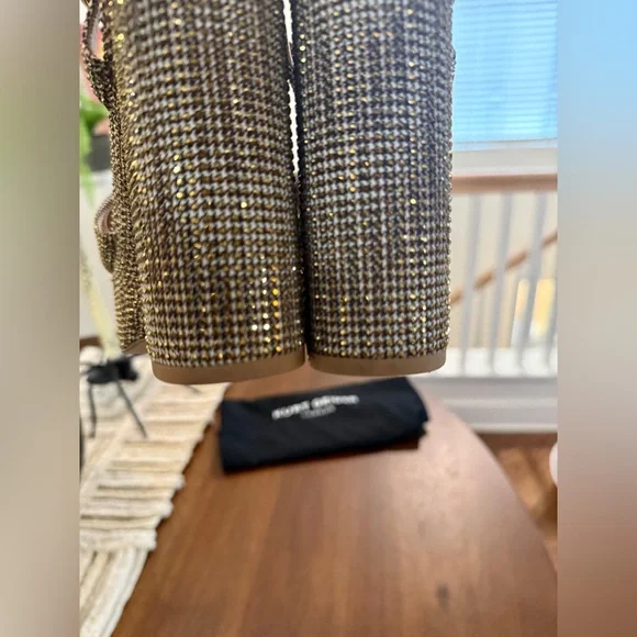 Kurt Geiger Gold and Black Platform Sandals - Picture 3 of 8